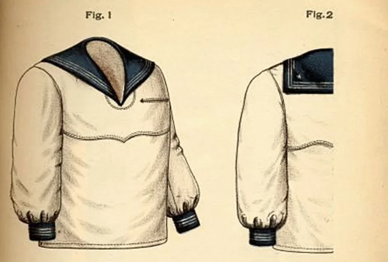 A drawing of two different jackets with the same design.