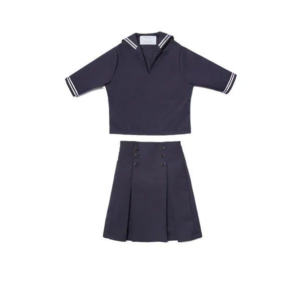 A uniform for school girls is shown.