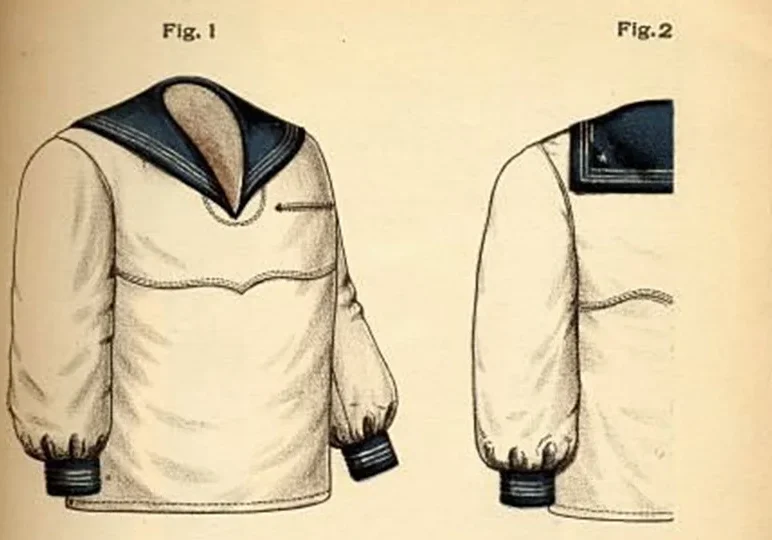 A drawing of two different jackets with the same design.